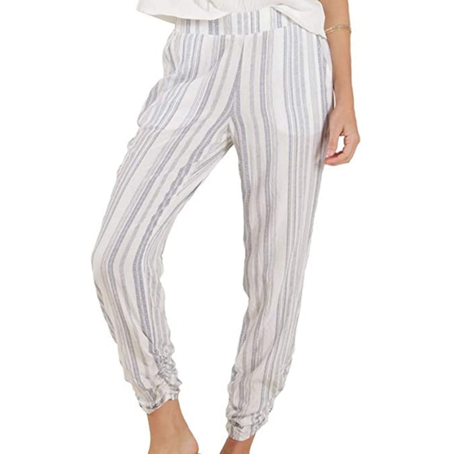 Avery Beach Pant - Cloud Pencil Stripe - | Topaz Sailing